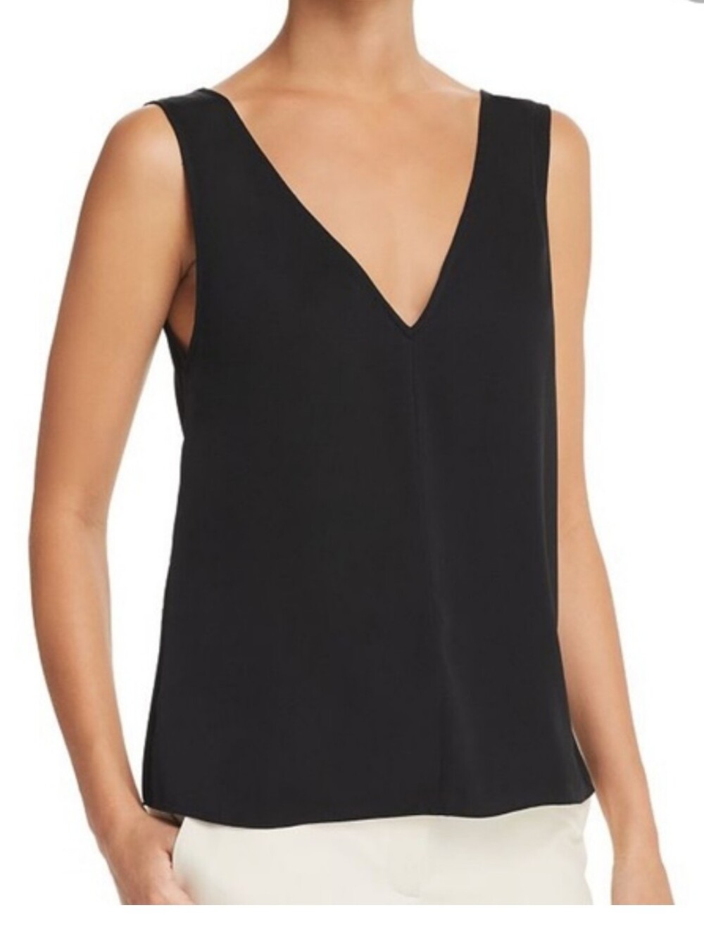 Theory Black V-Shift Sleeveless Tank